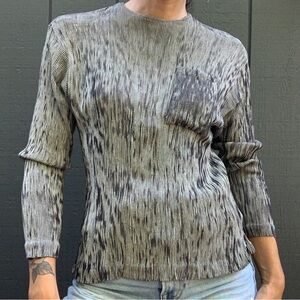 Vintage Jane Sydney crinkle stripe top Sz L